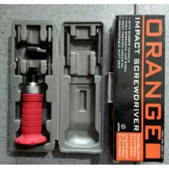 Obeng Ketok Set TEKIRO DAN ORANGE Obeng Ketok Putar TEKIRO OBENG KETOK TEKIRO 5PCS/IMPACT DRIVER SET
