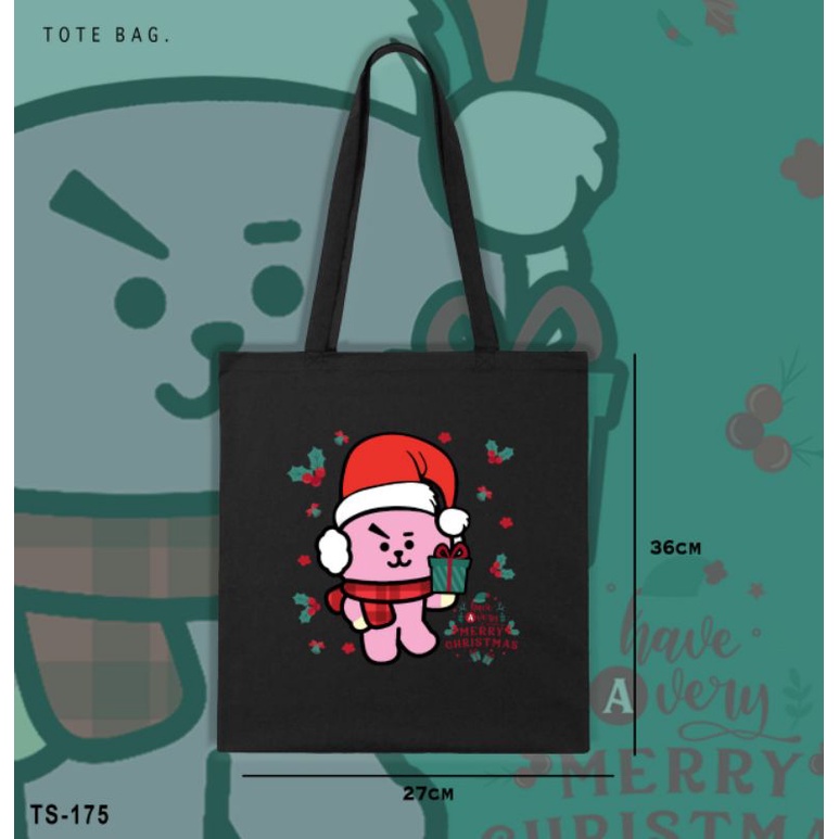 TOTE BAG BT21 EDISI NATAL CHRISTMAS