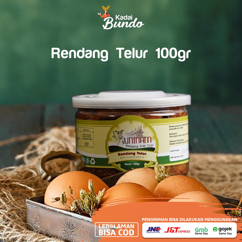 

Rendang Telur Uninam 100gr/ Rendang Enak/ Rendang Kemasan/ Rendang Siap Saji/ Rendang Padang