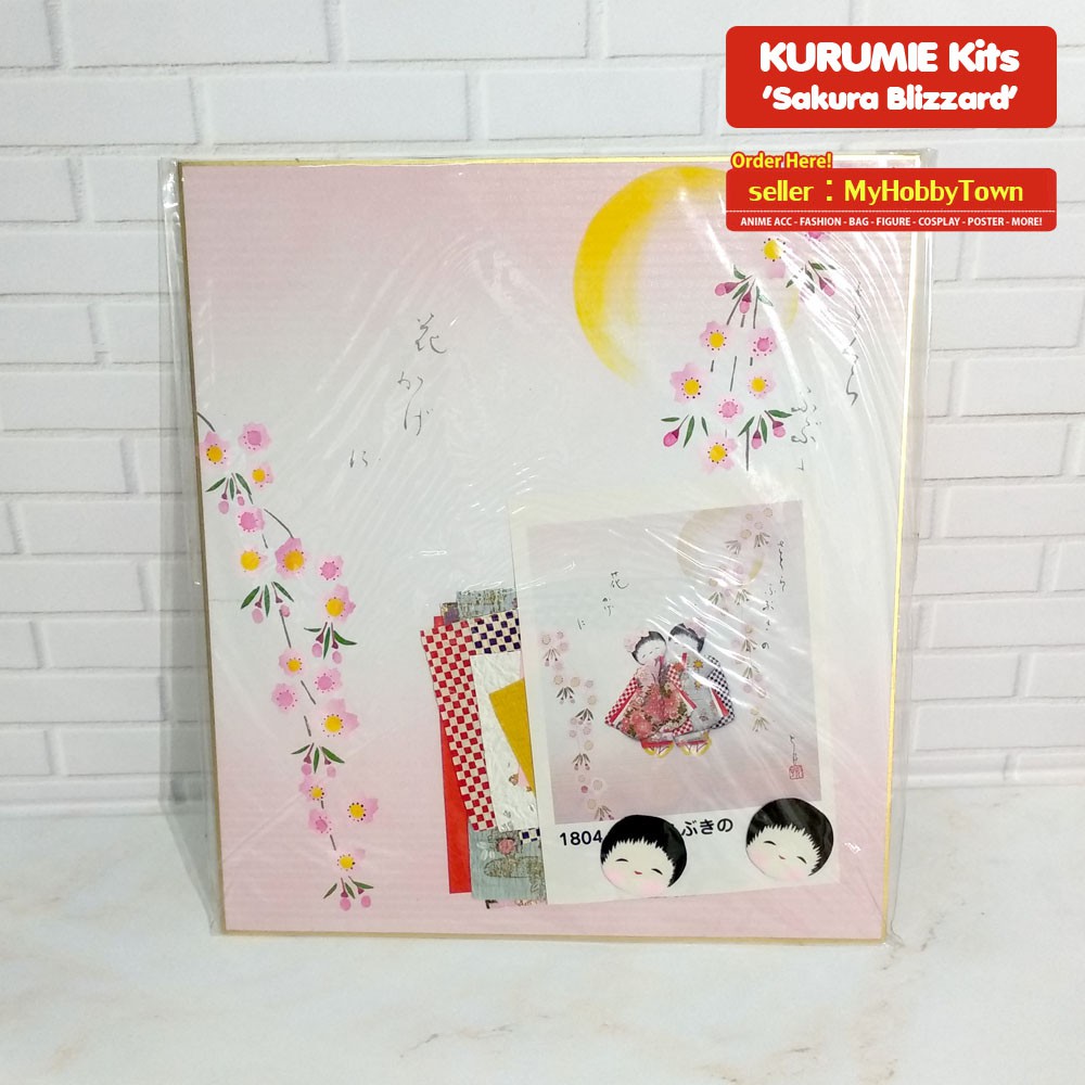 Kurumie Kit : Sakura Fubukino / Sakura Blizzard DIY Craft Kertas Washi