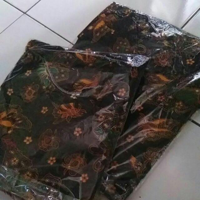 Dian Batik Hrb026 Kenongo Kemeja Tosca Pendek Pekalongan Padi M L Xl Sogan Tulis Halus Kemeja Batik
