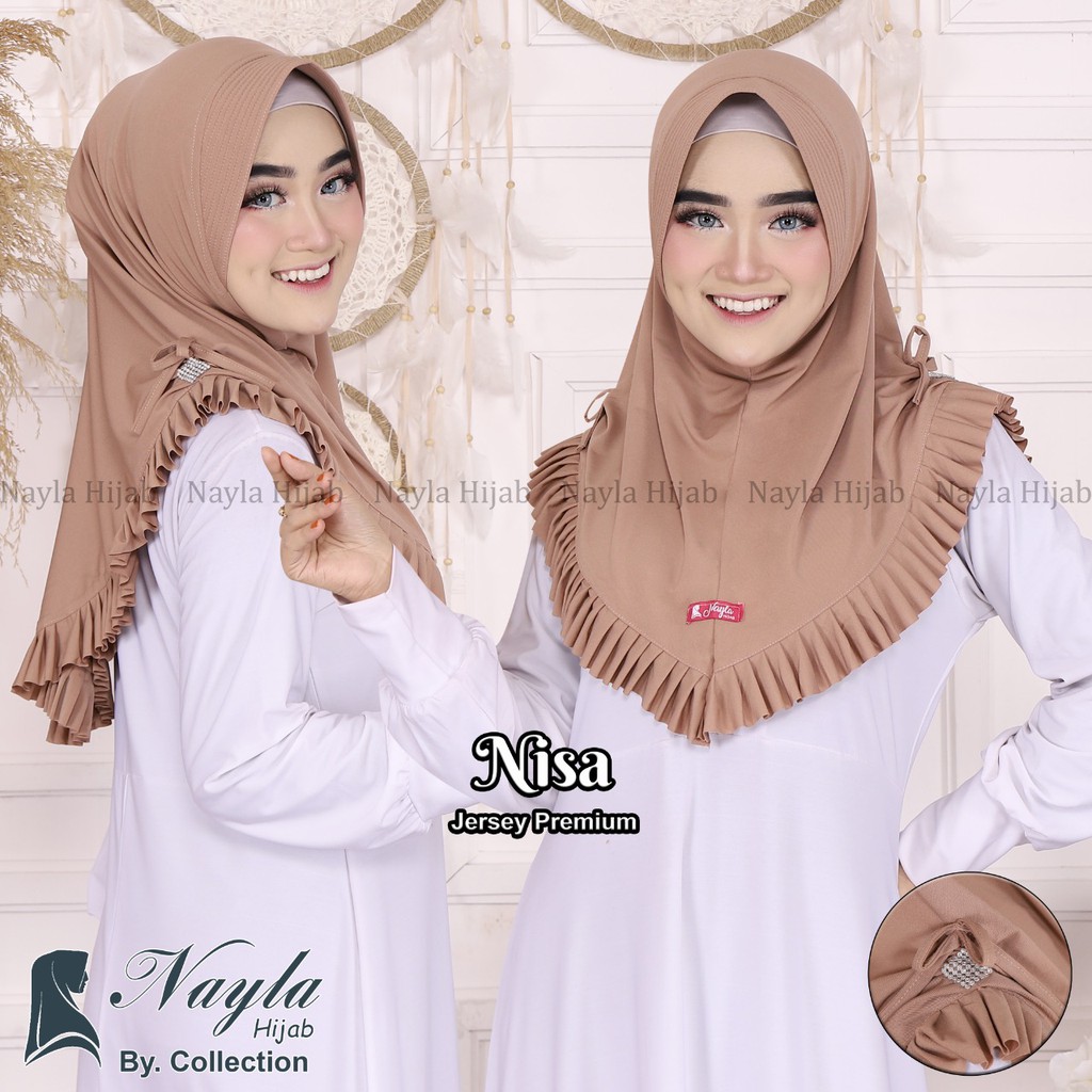 Jilbab Instan Model NISSA Hijab Jersey Model Bergo termurah dan terlaris Nayla Hijab