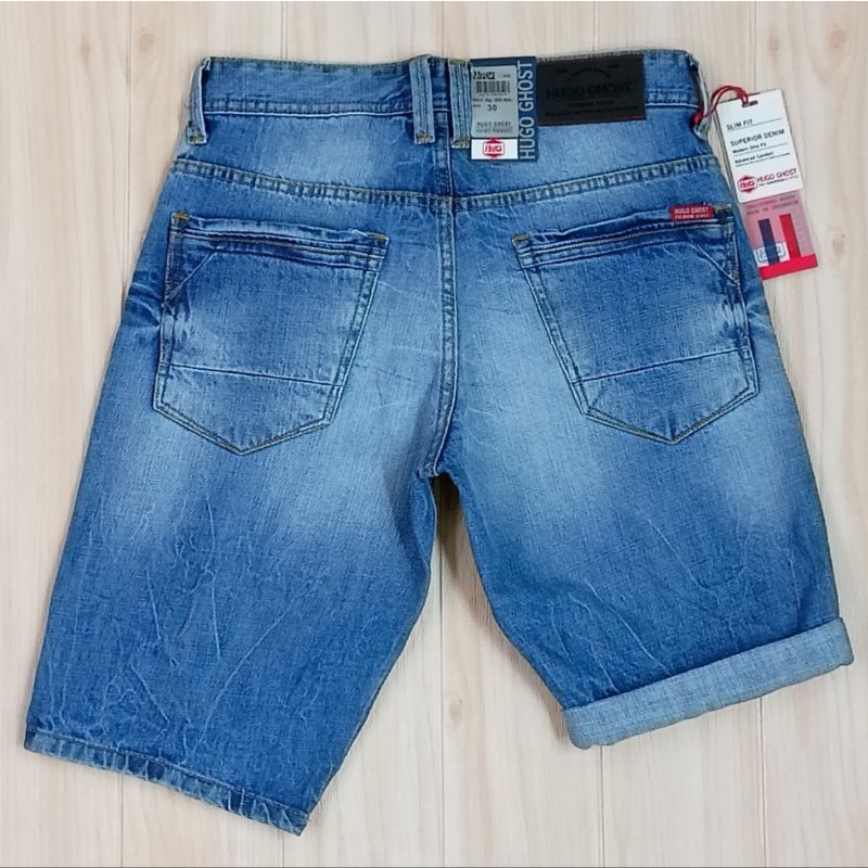 celana jeans pria pendek Hugo Ghost