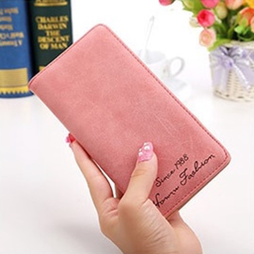 OILA dompet wanita basic panjang Korean purse retro lady long wallet bdo057(4d4)