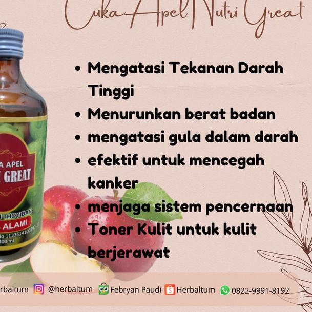 

➱ Nutrigreat 100% Alami - 300ml - Apple Cider Vinegar ★