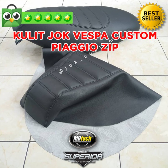KULIT JOK CUSTOM PIAGGIO ZIP - HITAM