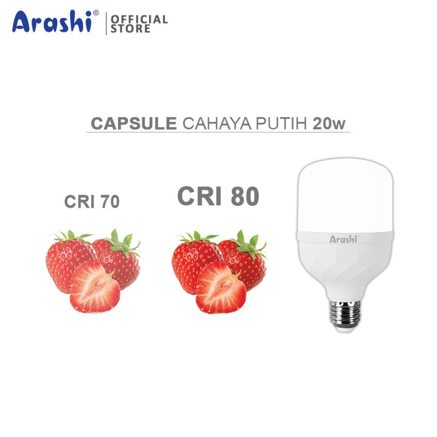 Arashi Lampu LED Capsule 20 Watt CDL Putih Bohlam LED Capsule