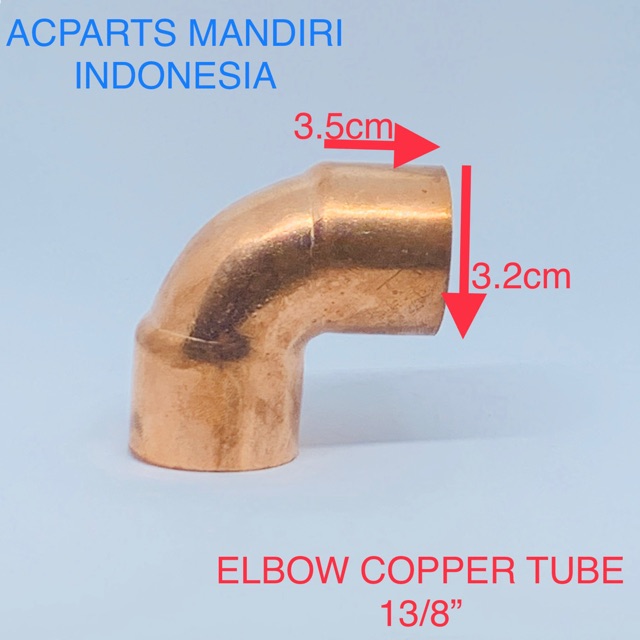 Elbow tembaga 13/8” knee tembaga 13/8”