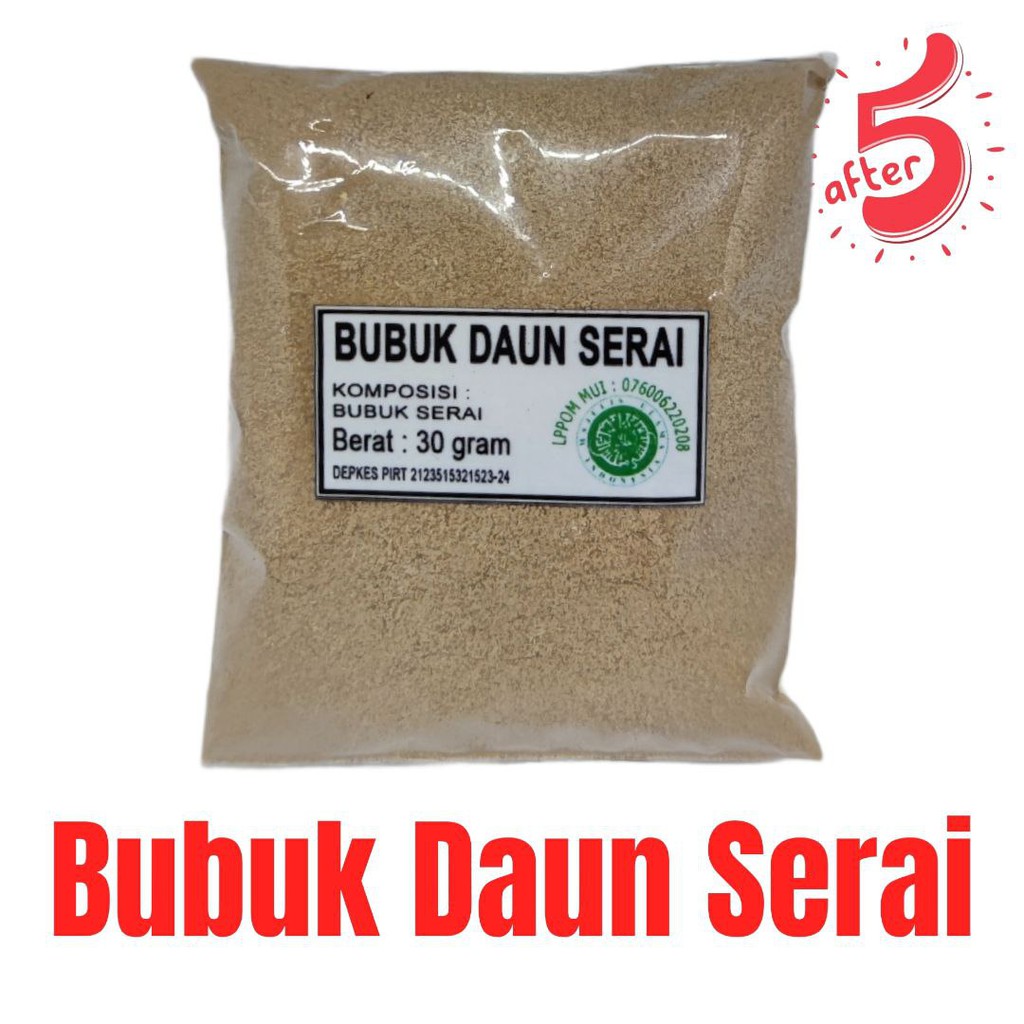 

Sereh Bubuk / Serai Bubuk / Murni / Ground Lemongrass 30g
