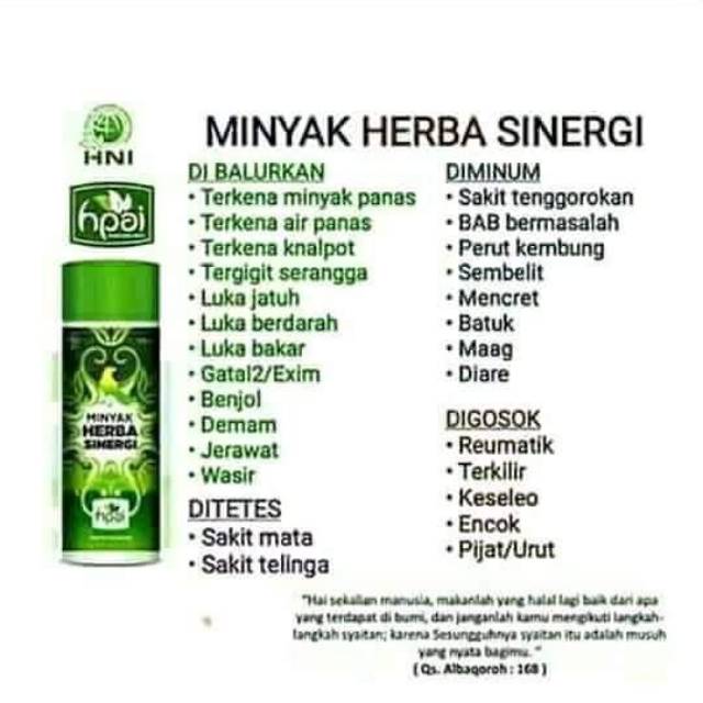 

Minyak herba sinergi /minyak butbut