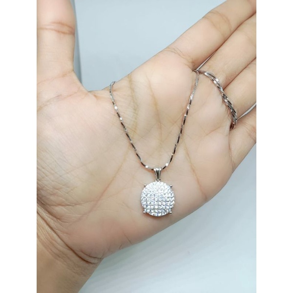 kalung kasandra lilit + liontin di*r full mp/ perak asli silver 925 lapis emas/ kalung fashion