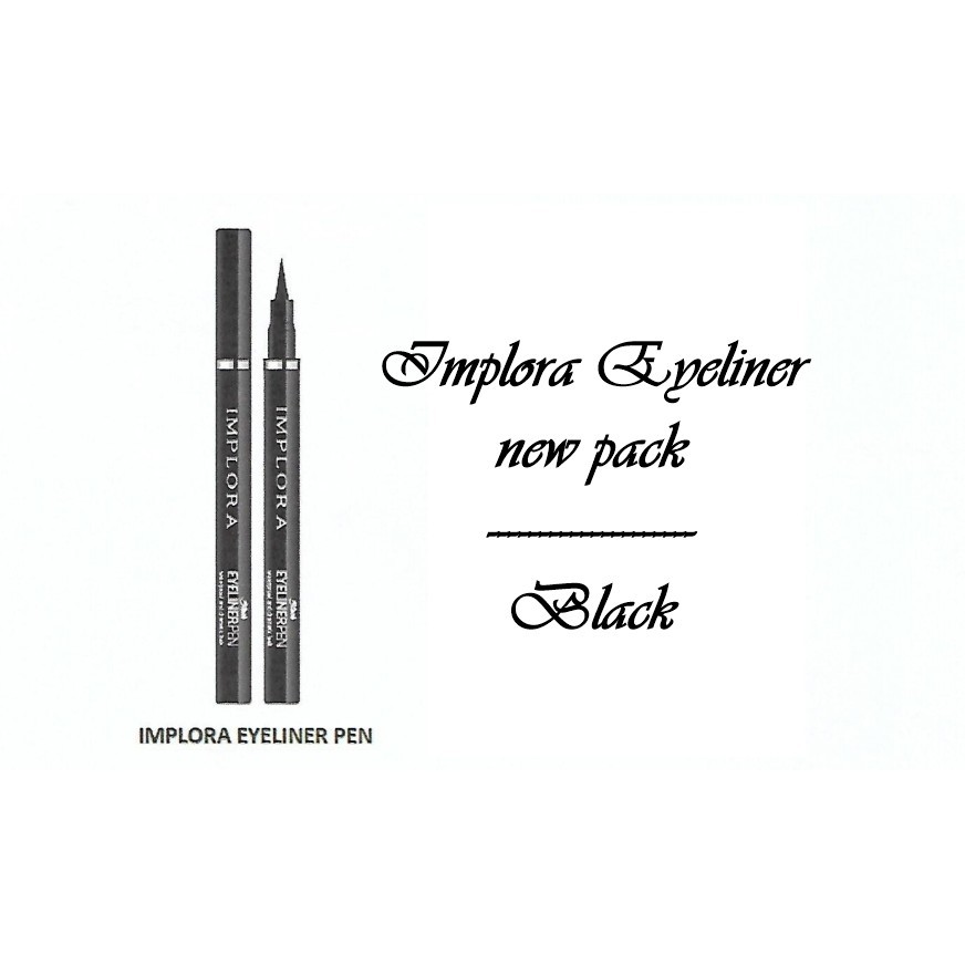 Implora Black Eyeliner Pen Waterproof and Dramatic Look 1.7g | Impora EyeLiner ORIGINAL BPOM