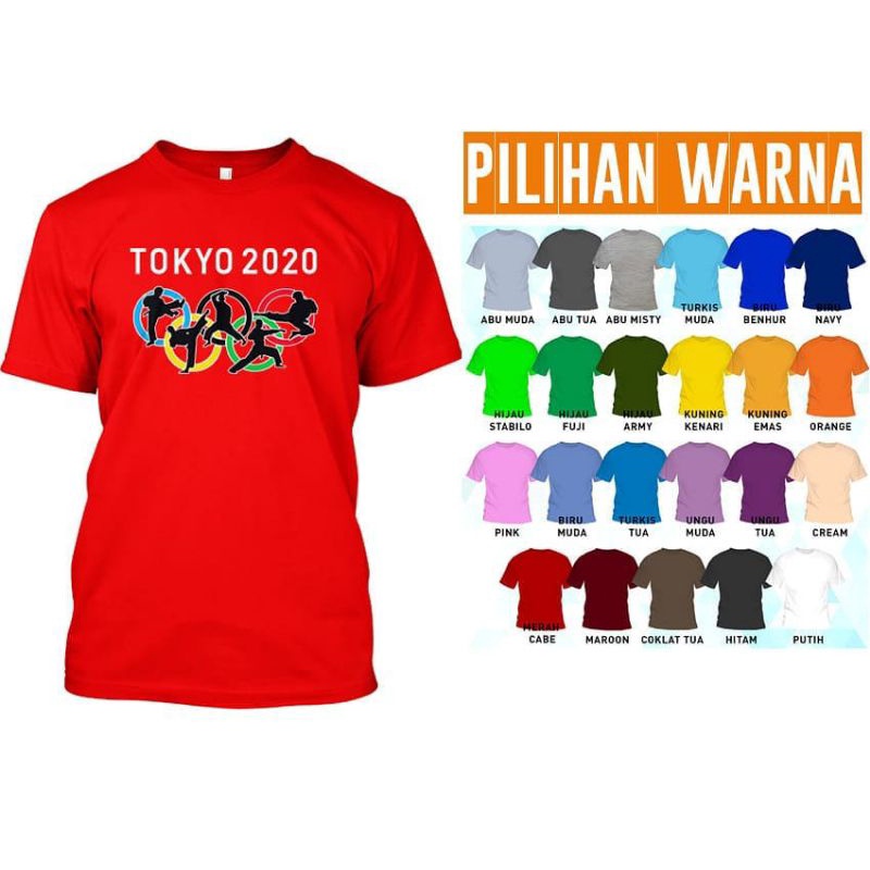 kaos maskot olimpiade Tokyo 2020 kaos olimpiade 2020 kaos olimpiade tokyo bahan katun premium