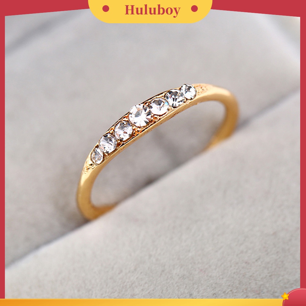 Hu Hu Hu Hu Hu Alat Bantu Pasang Kacamata♡ Cincin Wanita Hias Berlian Imitasi Untuk Pernikahan / Pertunangan / Hadiah