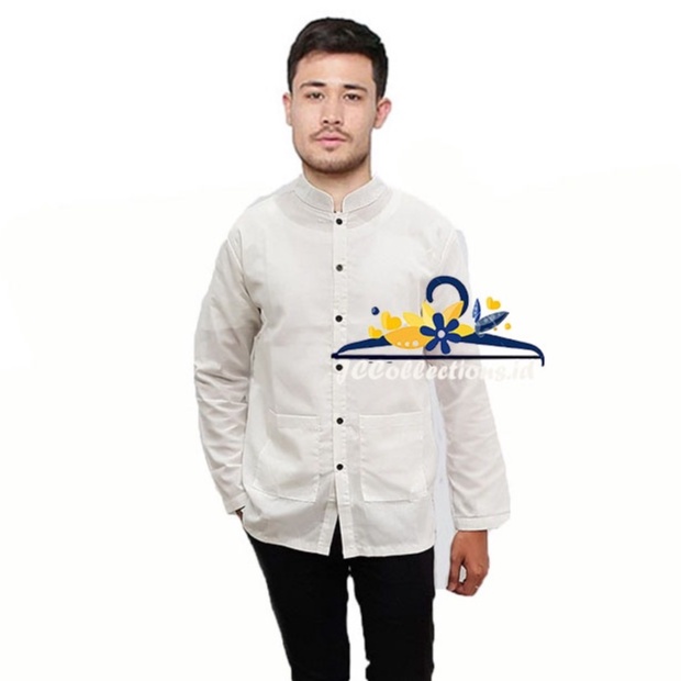 Baju Koko Pria Polos Yusuf Kemeja Koko Kekinian  - JCCollections