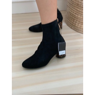 suede high heel ankle boots