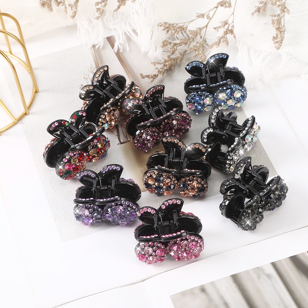 Rhinestone Cherry Small Hair Claw Diamond Hair Clip Fashion Hairpin Women Hair Accessories