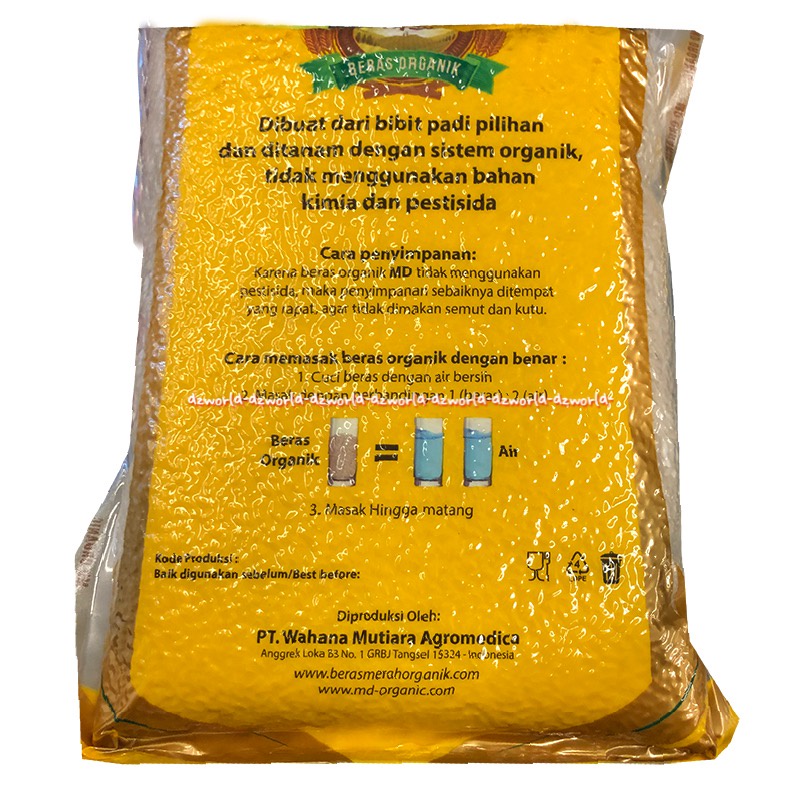 MD Beras Putih Organik 100% Natural Organic Rice 2Kg Ciherang White Rice MDBeras