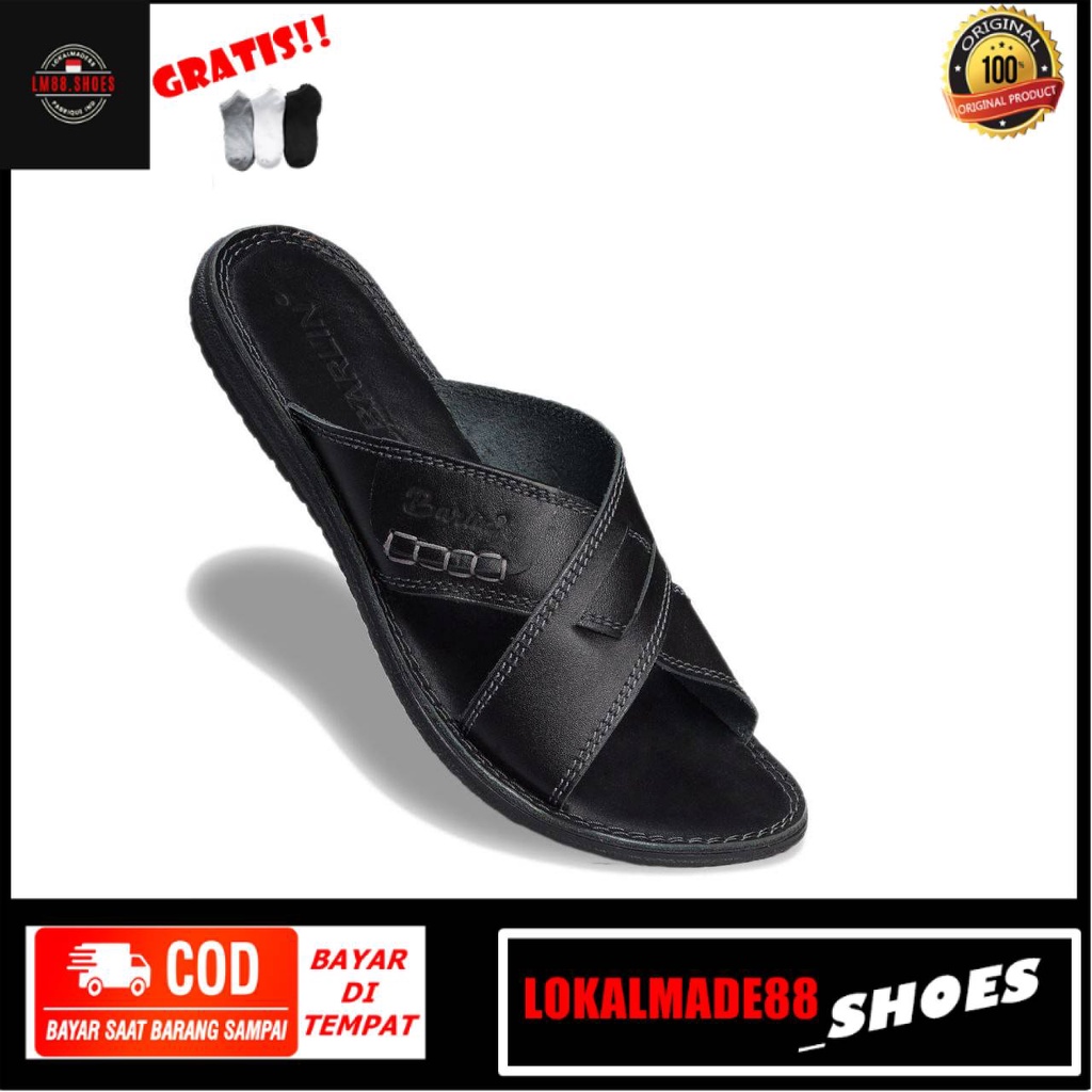 [COD] Sandal Pria Terbaru 2021 Barlin Exo / Sandal Kulit Pria / Sandal Kasual Pria / Sandal Selop / 