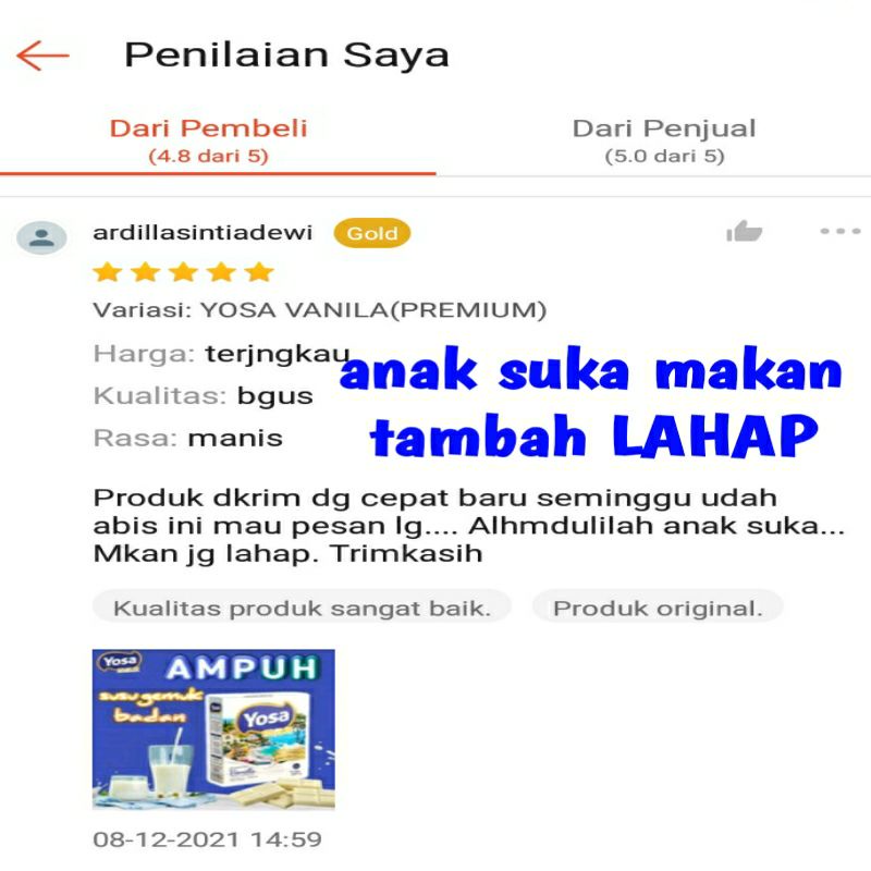 OSAMILK SUSU PENGGEMUK BADAN ANAK DAN DEWASA TERLARIS