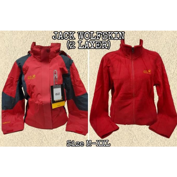 Jaket Gunung Outdoor Jack Wolfskin Double Layer 1867 Import