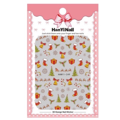 NAIL STICKER NATAL CHRISTMAS SANTA SNOW STIKER NATAL KUKU POHON NATAL STIKER NAILART