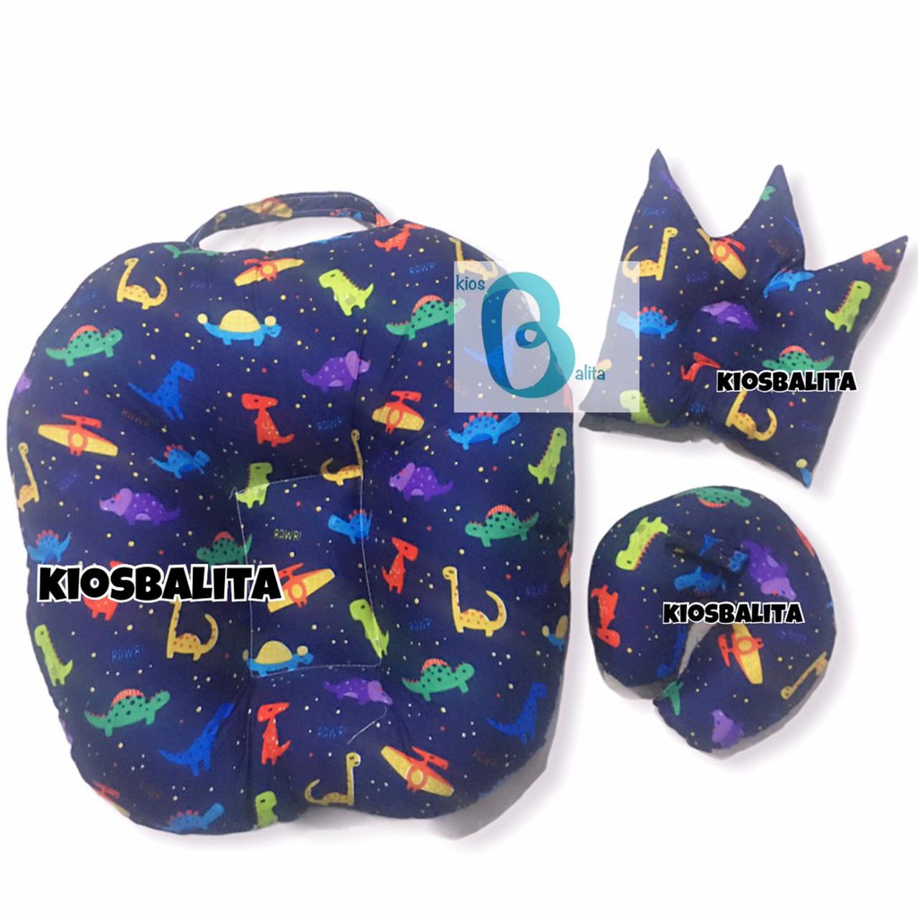 PAKET SOFA KASUR BAYI + BANTAL DOT BAYI + BANTAL PEYANG CROWN / KASUR TRAVELLING BAYI