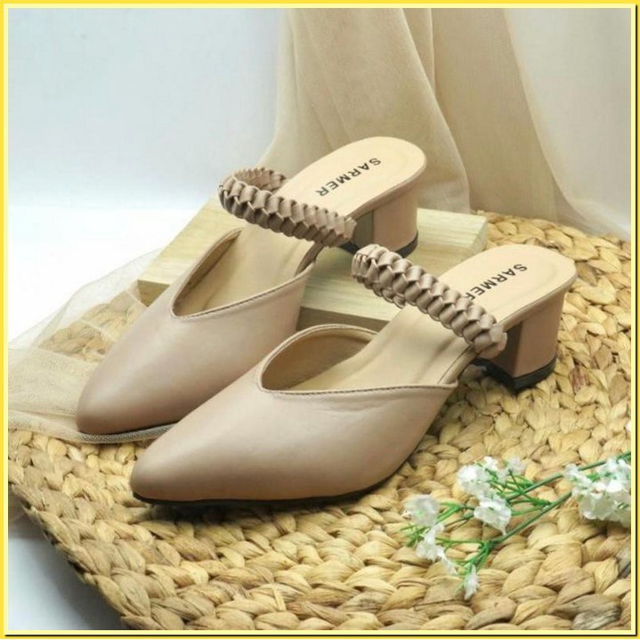 Als- High Heels Zaira Wanita / Sandal Wanita Hak Tahu Elio Kondangan Sarmer - Rahelia Heels Nude