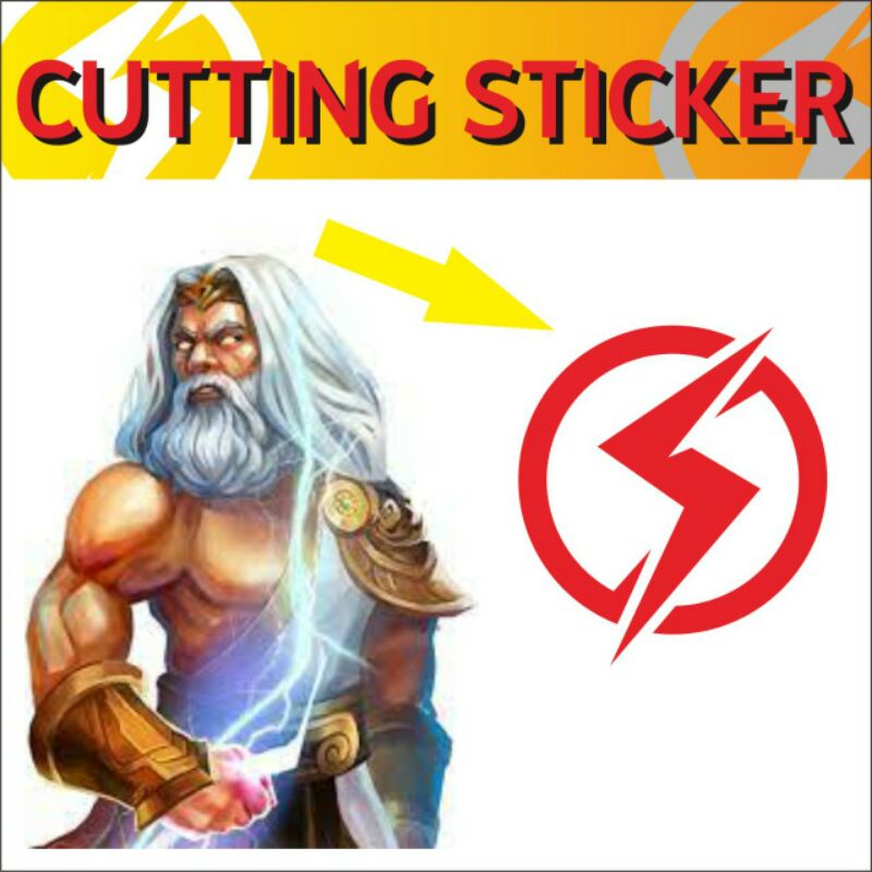 Cutting Sticker Logo Zeus Pragmatic Play Slot