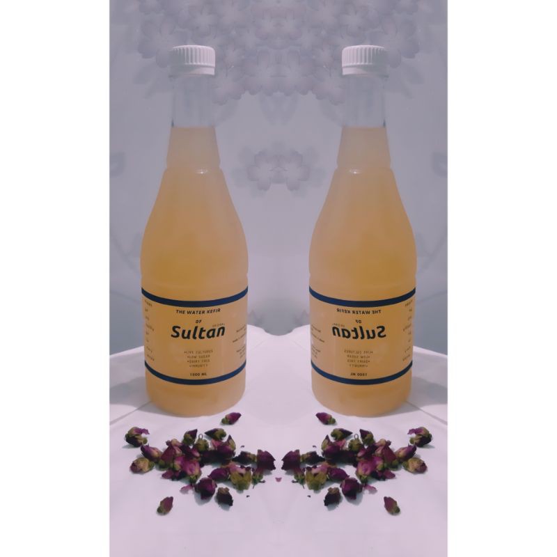 

water kefir rose tea organic 1000ml siap minum