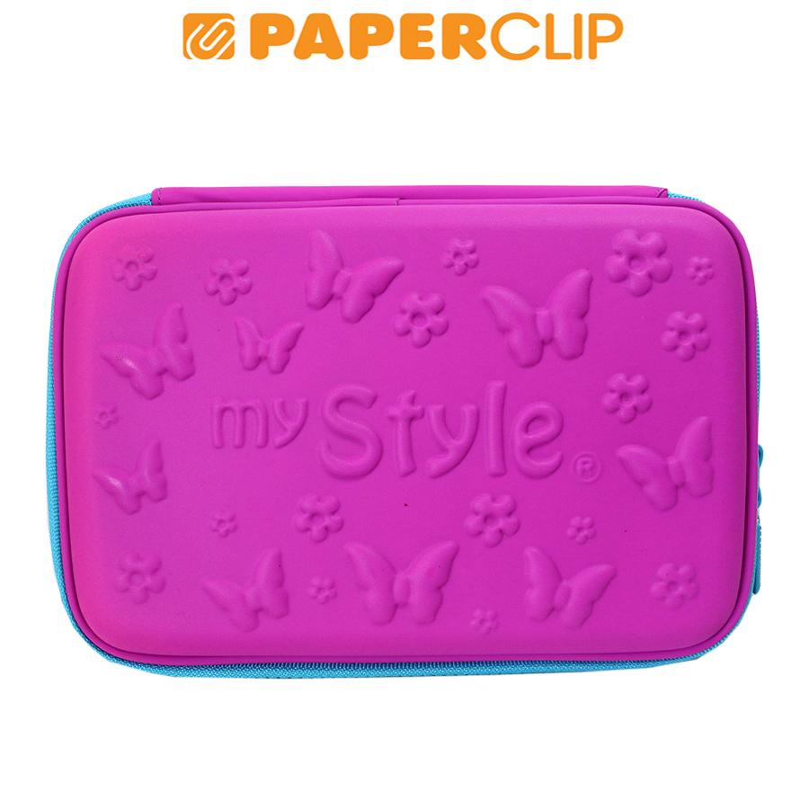 

PENCIL CASE HARDTOP MY STYLE TM2181 PURPLE BUTTERFLY