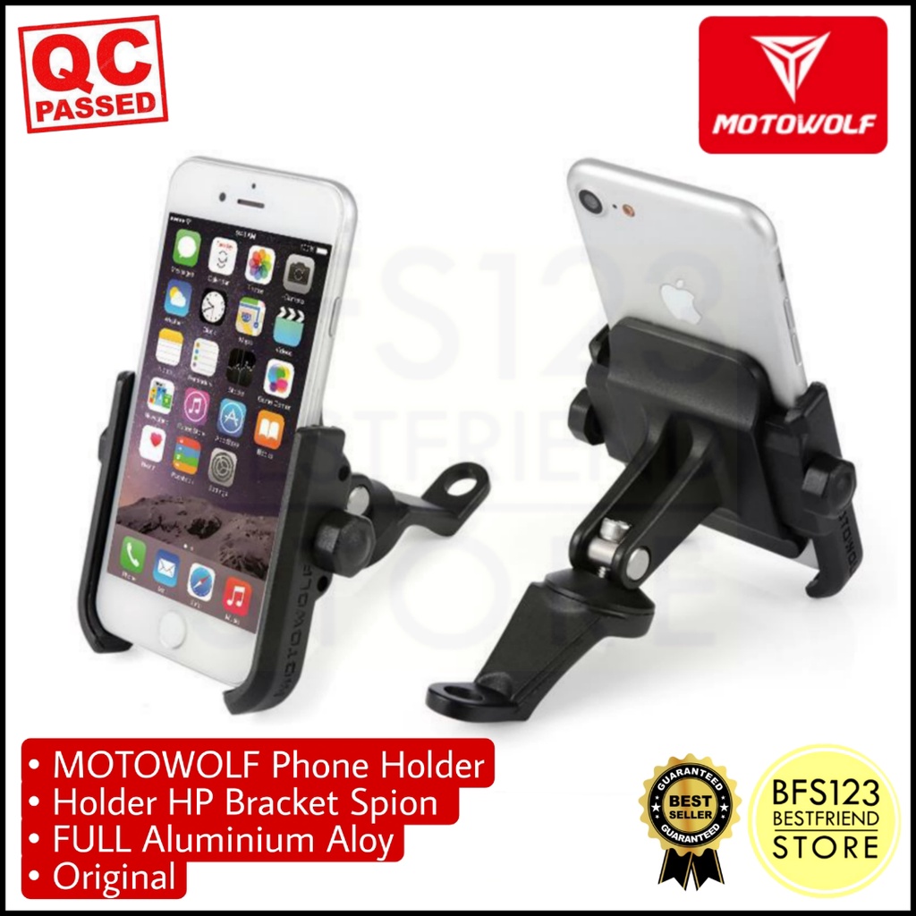 MOTOWOLF Phone Holder Holder HP Bracket Spion Aluminium Aloy Original