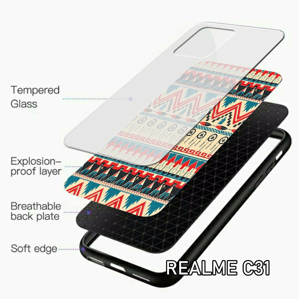 Softcase Glass Kaca [K55] REALME C31 Terbaru Casing Handphone-Pelindung Handphone