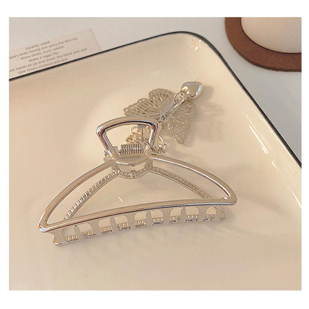 Timekey Jepit Rambut Model Kupukupu Hollow Bahan Metal Elegan Untuk Wanita B1V7