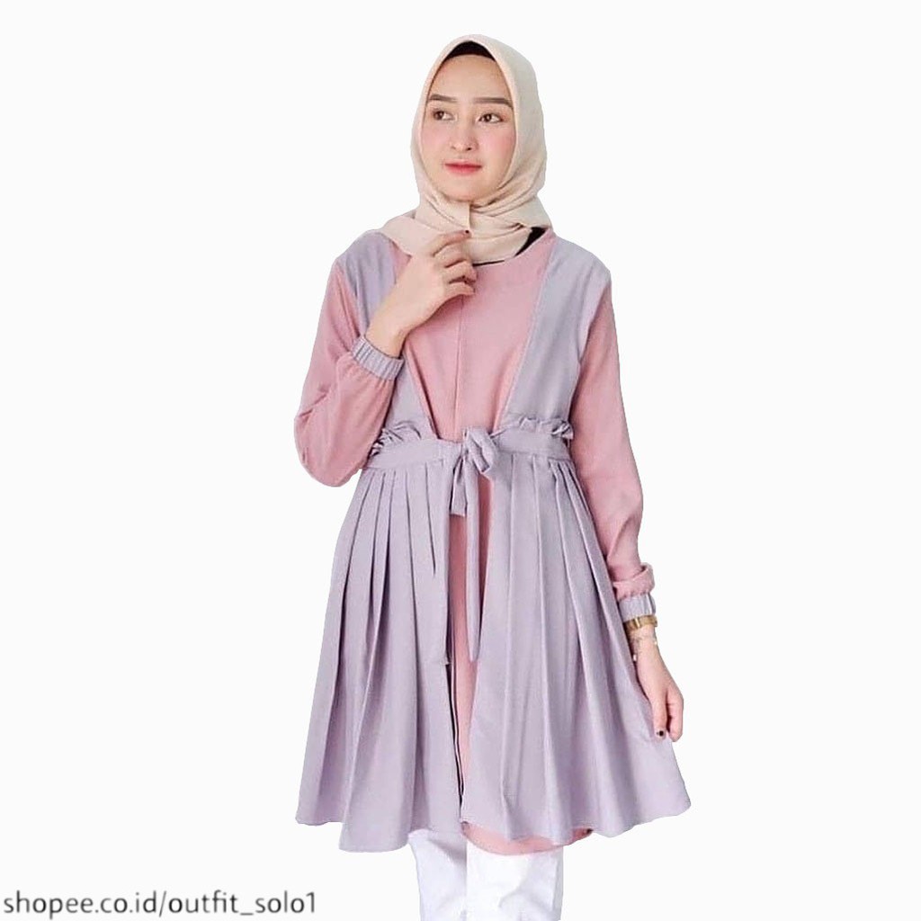 Furana Tunik Baju  Atasan  Muslim Terlaris Shopee  