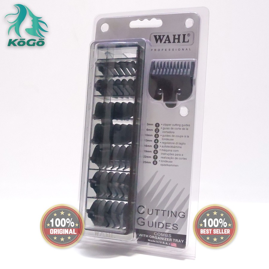 WAHL GUARD NO 1 - 8 HITAM DENGAN WADAH / SEPATU / SISIR UKURAN CLIPPER
