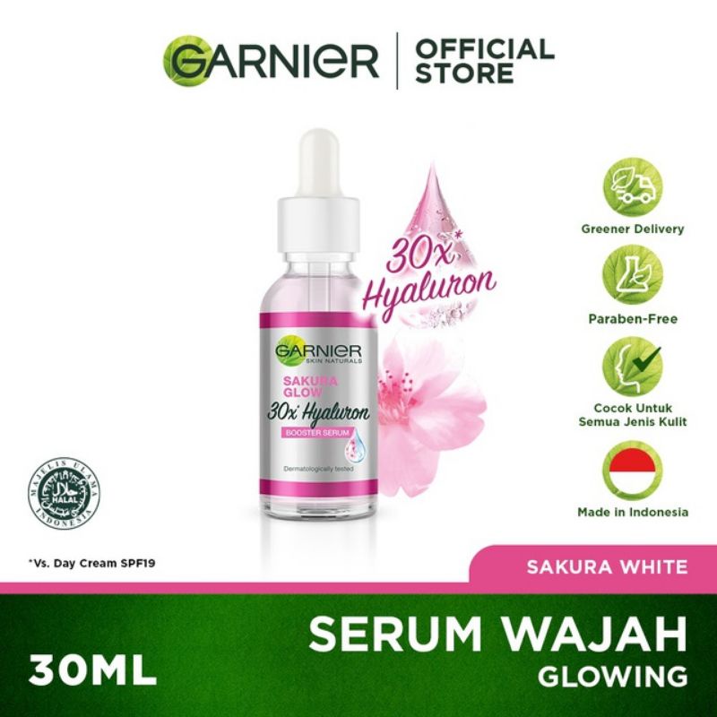 Garnier Sakura Glow 30x hyaluron booster serum 30ml&amp;15ml