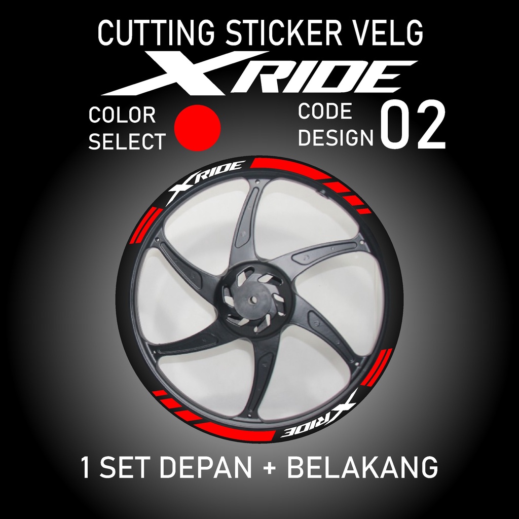 Kenzie Sticker - Aksesoris Stiker Cutting Sticker List Velg Yamaha XRIDE 125 New Old Racing Lis Pele