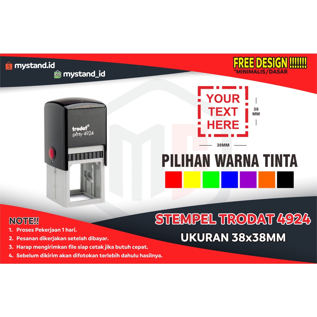 

STEMPEL TRODAT 4924, STEMPEL KOTAK, STEMPEL LOGO PERUSAHAAN, STEMPEL LOGO TOKO, LOGO CV