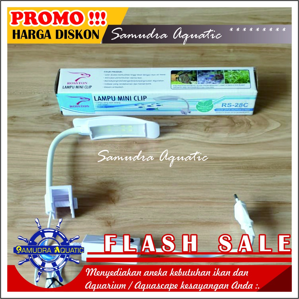 Lampu JEPIT LED 5 watt Aquarium Aquascape, HEMAT ENERGY, Lampu Samping Aquarium Aquascape (GRATIS Bublewrap)