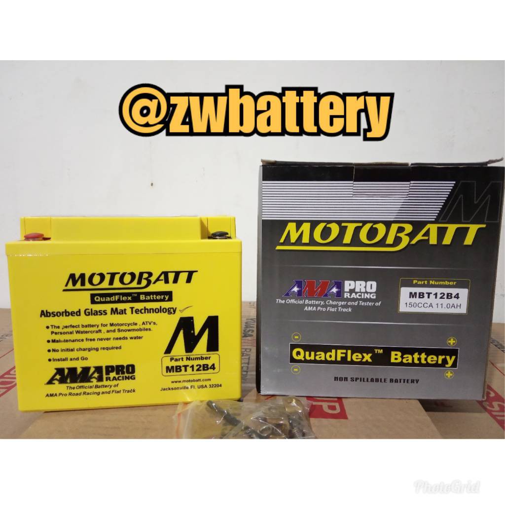Aki motor Ducati Multi Strada MBT12B4 Motobatt Quadflex