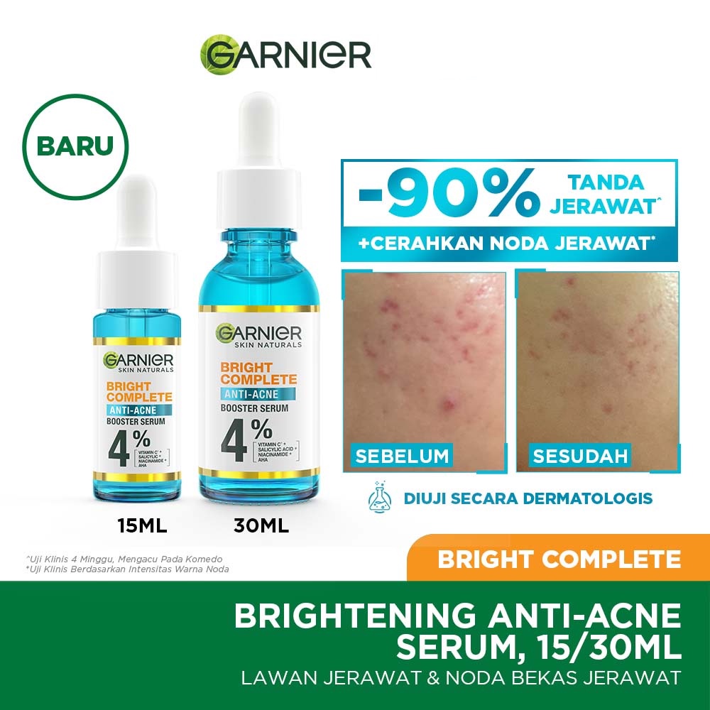 ★ BB ★ Garnier Bright Complete Anti Acne Booster Serum - Skincare Wajah Jerawat