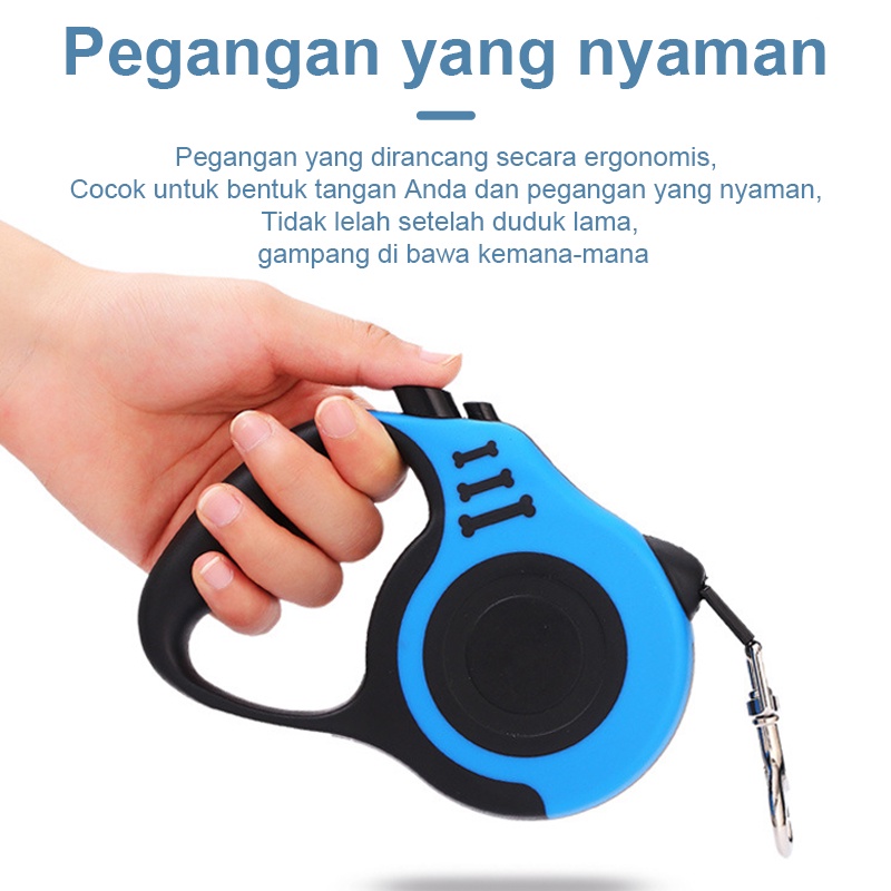 Tali Tuntun kucing Harness kucing Harness Anjing Retractable Dog Leash 3m