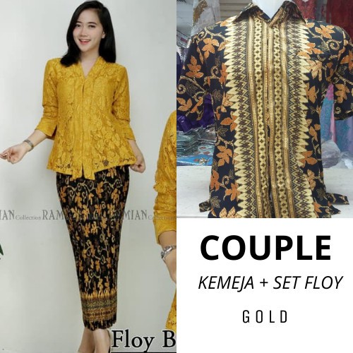 Couple kebaya floy brukat/couple wisuda/couple kondangan/couple batik modern/termurah couple kartini