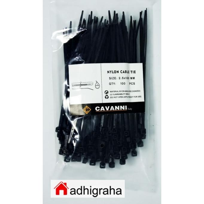 

Kabel Tis 2.5 X 100Mm Hitam Cavanni (100Pcs) Cable Ties