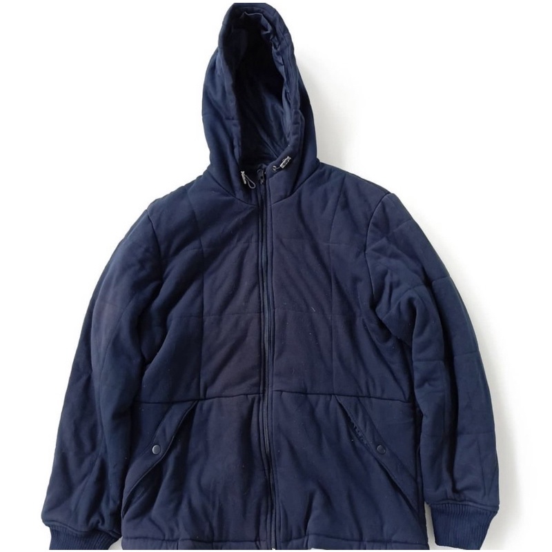 GU Puffer Woll Hooded Jacket