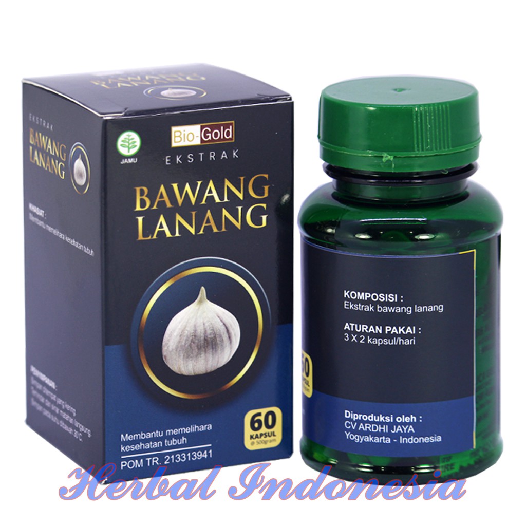 Ekstrak Bawang Lanang BIO GOLD | Kapsul Garlic Tunggal 60 kapsul