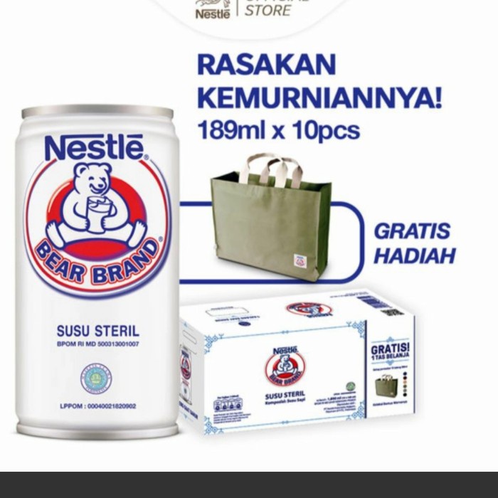 susu beruang 10 pcs free tas belanja cantik