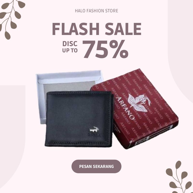 DOMPET PRIA LIPAT PENDEK KULIT SINTETIS ASLI ORIGINAL BRANDED  EKSKLUSIF DOMPET CROCODILE IMPORT HIT