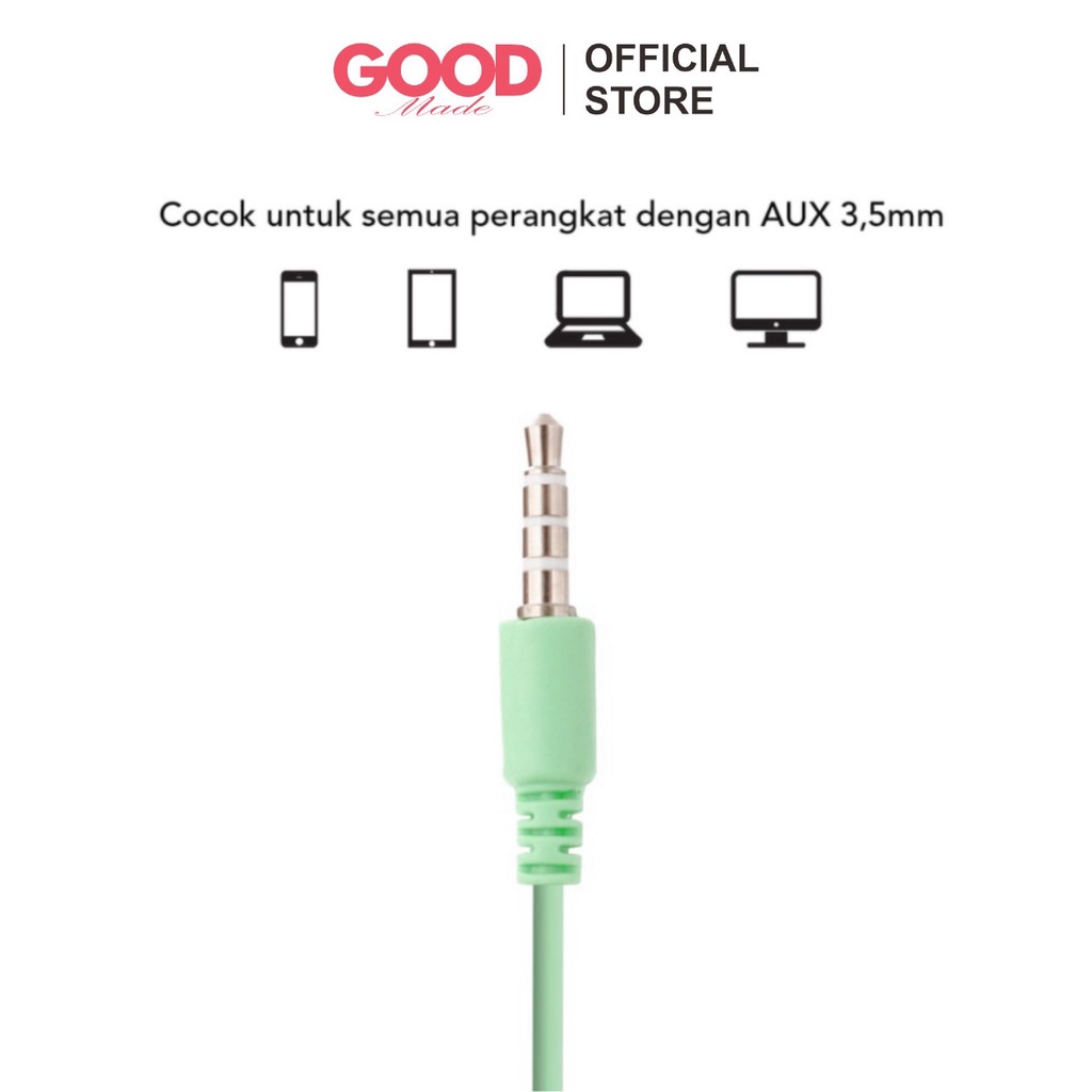 GOOD MADE - Headset Macaron U19 | Mate Colour Hifi Extra Bass | Earphone Wired U19 | Hansfree Hifi Stereo | COD